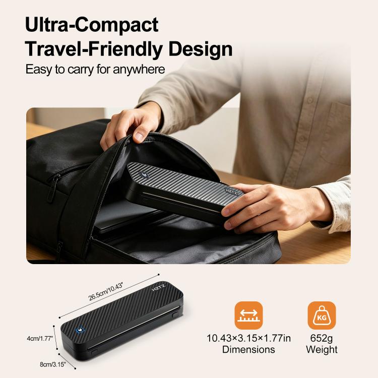 Stampante termica portatile wireless WiFi Bluetooth A4 203 DPI