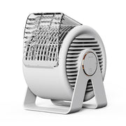 F7 Mini ventilatore portatile da tavolo a forma di chiocciola senza pale per la circolazione dell'aria, F7 (White), F7 (Blue)