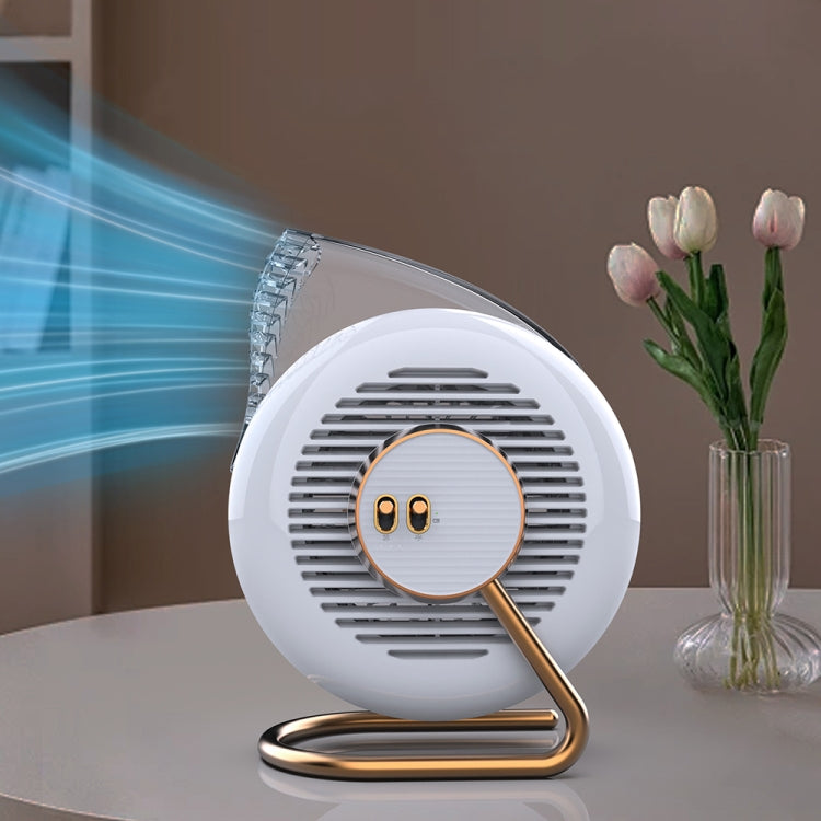 F5 USB Charging Colorful Lighting Effect Desktop Negative Ion Purification Air Fan, F5 (White)
