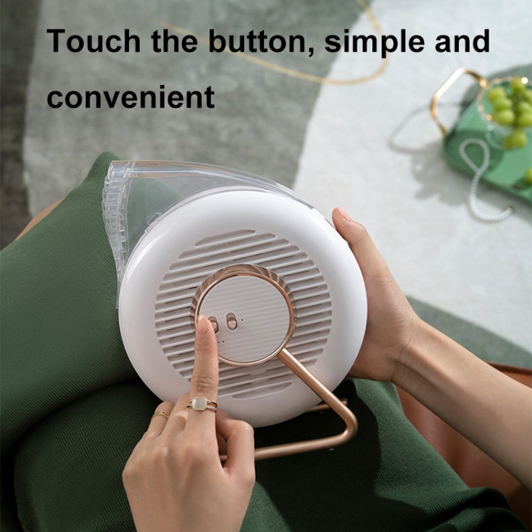 F5 USB Charging Colorful Lighting Effect Desktop Negative Ion Purification Air Fan, F5 (White)