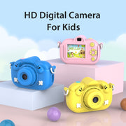 DC501 Fotocamera digitale HD con zoom 4X da 2,0 pollici Mini fotocamera per bambini, Pink, Blue, Yellow, Blue+32G, Yellow+32G