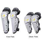 Attrezzatura protettiva traspirante per motociclisti SULAITE per l'esterno, 2pcs /Set Knee Pads Gray, 4pcs /Set Knee Elbow Pads Gray, 2pcs /Set Elbow Pads Gray