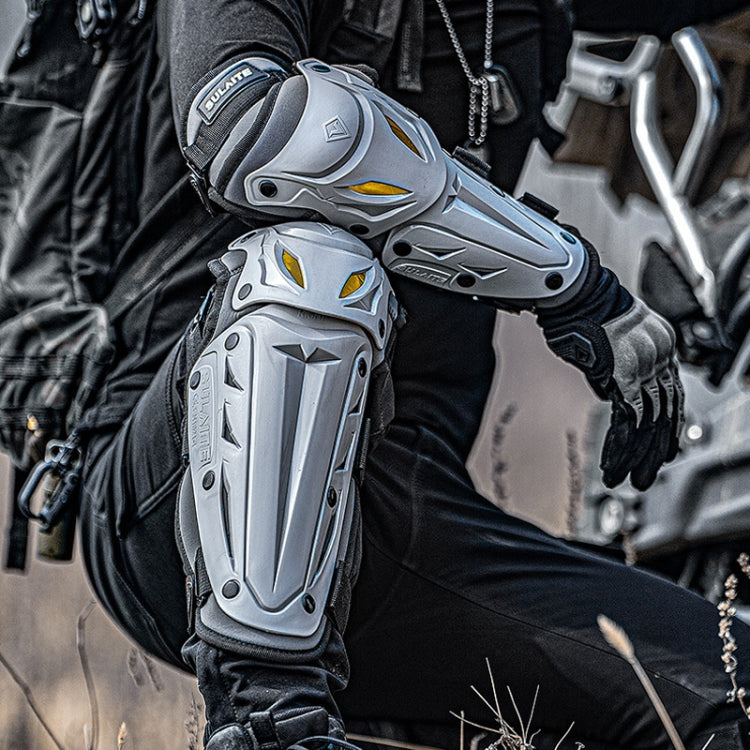 Attrezzatura protettiva traspirante per motociclisti SULAITE per l'esterno, 2pcs /Set Knee Pads Gray, 4pcs /Set Knee Elbow Pads Gray, 2pcs /Set Elbow Pads Gray