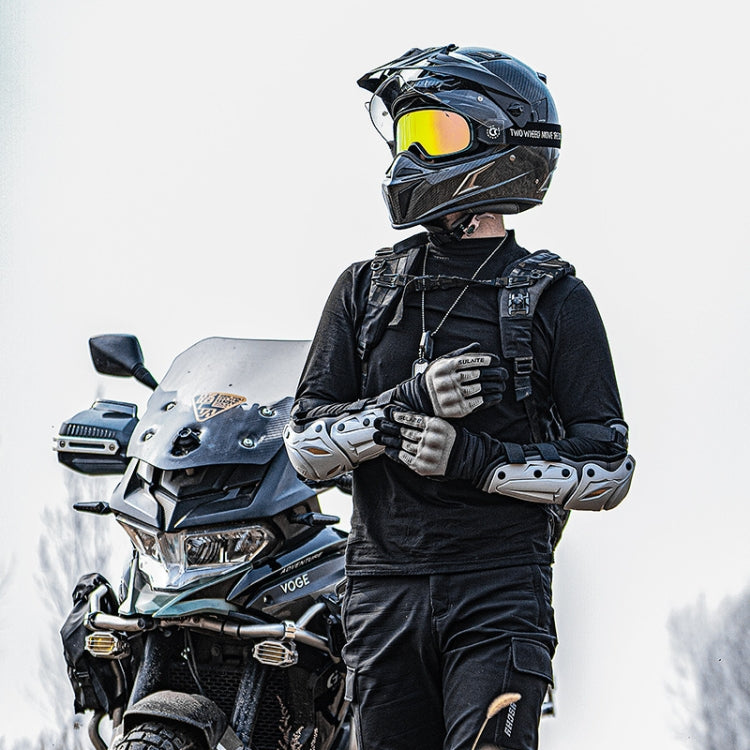 Attrezzatura protettiva traspirante per motociclisti SULAITE per l'esterno, 2pcs /Set Knee Pads Gray, 4pcs /Set Knee Elbow Pads Gray, 2pcs /Set Elbow Pads Gray