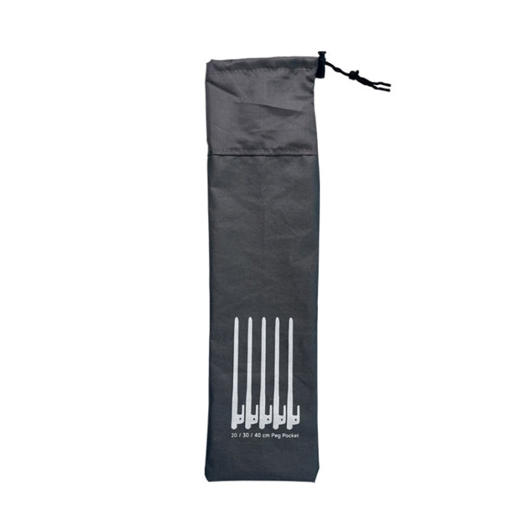 Borsa portaoggetti con picchetto da terra, accessori per campeggio all'aperto, borsa portaoggetti portatile e portatile, S 20cm, M 30cm, L 40cm