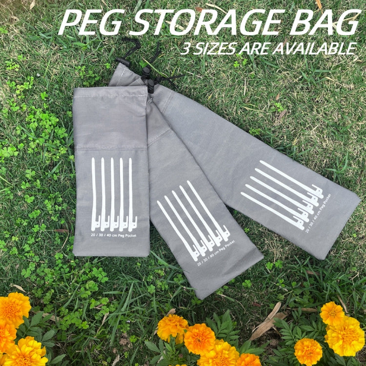 Borsa portaoggetti con picchetto da terra, accessori per campeggio all'aperto, borsa portaoggetti portatile e portatile, S 20cm, M 30cm, L 40cm
