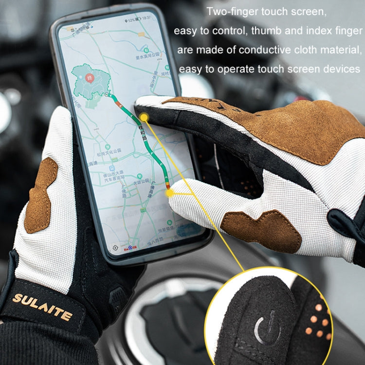 Guanti da motociclista SULAITE traspiranti con touch screen conduttivo a dita intere, M, L, XL, XXL