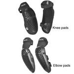 SULAITE Ciclismo Honeycomb Traspirante Dissipazione del Calore Motocicletta Regolabile Equipaggiamento Protettivo, 2pcs /Set Knee Pads, 2pcs /Set Elbow Pads, 4pcs /Set Knee Elbow Pads