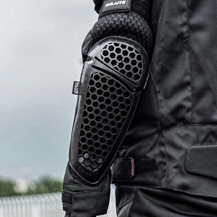 SULAITE Ciclismo Honeycomb Traspirante Dissipazione del Calore Motocicletta Regolabile Equipaggiamento Protettivo, 2pcs /Set Knee Pads, 2pcs /Set Elbow Pads, 4pcs /Set Knee Elbow Pads