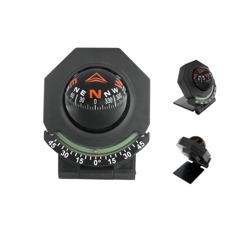 Bussola per auto 2 in 1 con indicatore di pendenza pieghevole ad alta precisione con sfera di guida, LC452