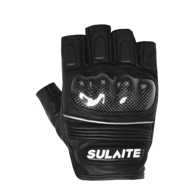 Guanti da equitazione mezze dita traspiranti in fibra di carbonio per moto SULAITE, M, L, XL, XXL