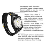 Cinturino in silicone impermeabile portatile orologio da polso stile bussola, P304