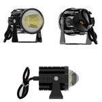 1 paio di fari per motociclette 12V-85V Fari da lavoro a LED per auto bicolore, Yellow + White Light Without Flashing, Yellow + White Light With Flashing, White + White Light Without Flashing, White + White Light With Flashing