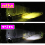 1 paio di fari per motociclette 12V-85V Fari da lavoro a LED per auto bicolore, Yellow + White Light Without Flashing, Yellow + White Light With Flashing, White + White Light Without Flashing, White + White Light With Flashing
