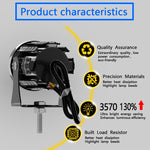 1 paio di fari per motociclette 12V-85V Fari da lavoro a LED per auto bicolore, Yellow + White Light Without Flashing, Yellow + White Light With Flashing, White + White Light Without Flashing, White + White Light With Flashing