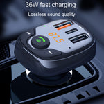 Caricabatterie per auto multifunzione con lettore MP3 Bluetooth da 36 W e trasmettitore FM, S-15PD