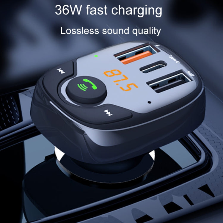 Caricabatterie per auto multifunzione con lettore MP3 Bluetooth da 36 W e trasmettitore FM, S-15PD