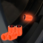 4 pezzi/set tappo valvola pneumatico modificato luminoso per auto e moto, Orange Red White Skull, Orange Red Black Flag, Orange Red Red Skull, Orange Red Sports Car, Pink White Skull, Pink Black Flag, Pink Red Skull, Pink Sports Car, Yellow White Skull...