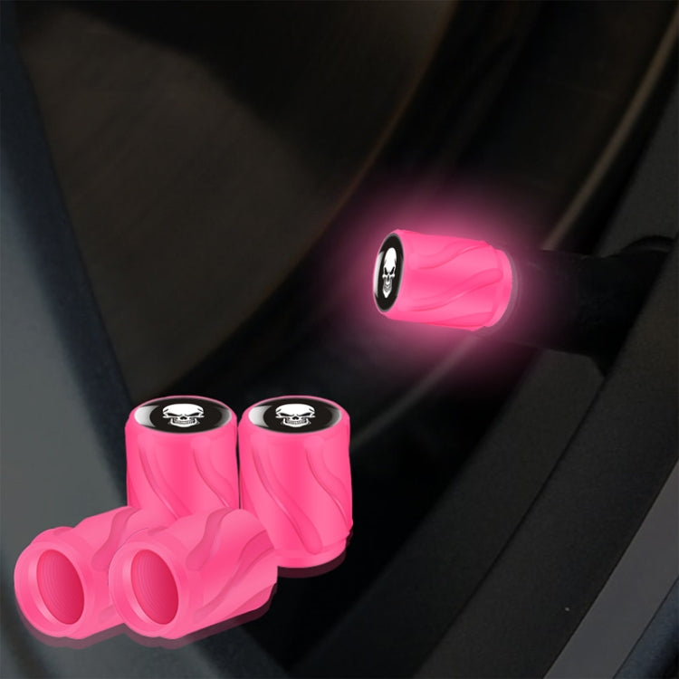 4 pezzi/set tappo valvola pneumatico modificato luminoso per auto e moto, Orange Red White Skull, Orange Red Black Flag, Orange Red Red Skull, Orange Red Sports Car, Pink White Skull, Pink Black Flag, Pink Red Skull, Pink Sports Car, Yellow White Skull...