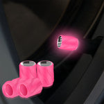 4 pezzi/set tappo valvola pneumatico modificato luminoso per auto e moto, Orange Red White Skull, Orange Red Black Flag, Orange Red Red Skull, Orange Red Sports Car, Pink White Skull, Pink Black Flag, Pink Red Skull, Pink Sports Car, Yellow White Skull...