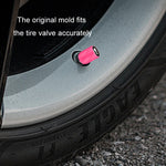 4 pezzi/set tappo valvola pneumatico modificato luminoso per auto e moto, Orange Red White Skull, Orange Red Black Flag, Orange Red Red Skull, Orange Red Sports Car, Pink White Skull, Pink Black Flag, Pink Red Skull, Pink Sports Car, Yellow White Skull...