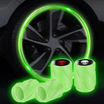 4 pezzi/set tappo valvola pneumatico modificato luminoso per auto e moto, Orange Red White Skull, Orange Red Black Flag, Orange Red Red Skull, Orange Red Sports Car, Pink White Skull, Pink Black Flag, Pink Red Skull, Pink Sports Car, Yellow White Skull...