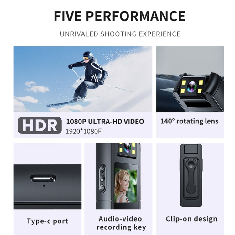 Telecamera sportiva portatile HD con visione notturna