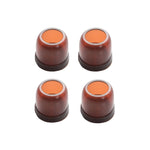 4 pezzi / set coprigambe per sedie e tavoli resistenti all'usura spessi, protezione per piedi per sgabelli silenziosi e antiscivolo, Mini Small Round Transparent, Mini Small Round Light Gray, Mini Small Round Light Brown, Mini Small Square Transparent ...