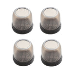 4 pezzi / set coprigambe per sedie e tavoli resistenti all'usura spessi, protezione per piedi per sgabelli silenziosi e antiscivolo, Mini Small Round Transparent, Mini Small Round Light Gray, Mini Small Round Light Brown, Mini Small Square Transparent ...