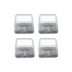 4 pezzi / set coprigambe per sedie e tavoli resistenti all'usura spessi, protezione per piedi per sgabelli silenziosi e antiscivolo, Small Rectangular Transparent, Small Rectangular Light Gray, Small Rectangular Light Brown, Large Rectangular Transpare...