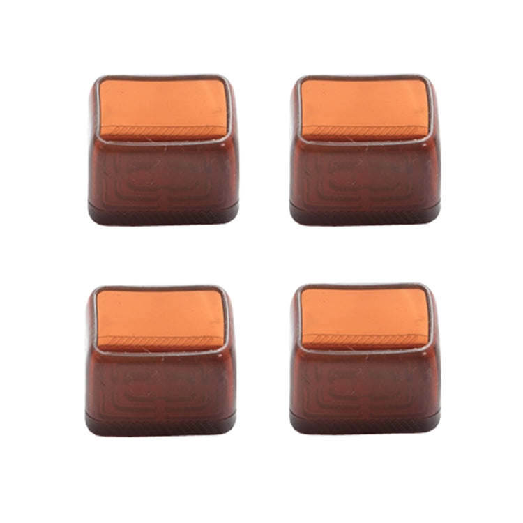4 pezzi / set coprigambe per sedie e tavoli resistenti all'usura spessi, protezione per piedi per sgabelli silenziosi e antiscivolo, Small Rectangular Transparent, Small Rectangular Light Gray, Small Rectangular Light Brown, Large Rectangular Transpare...