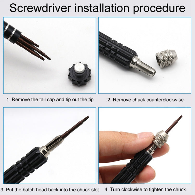 5 in 1 Aluminum Alloy Screwdriver Mobile Phone Disassembly and Repair Tools