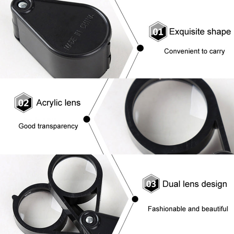 Lente d'ingrandimento pieghevole 10X diametro 30 mm