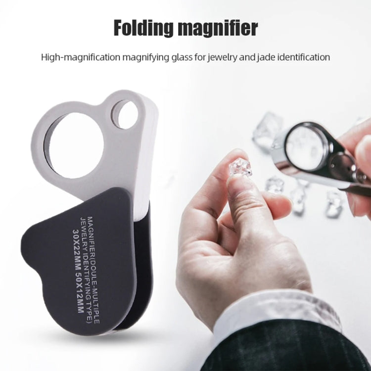 Lente d'ingrandimento portatile pieghevole 30X/50X