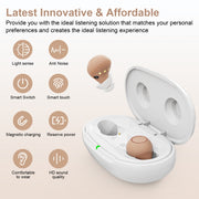 Z-26D1 Digital DSP In-ear TWS Apparecchio acustico invisibile Amplificatore del suono ricaricabile con controllo touch, Z-26D1 Skin Color, Z-26D1 Black