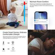 Sensore di temperatura e umidità wireless Rilevatore Smart Home, Sonoff SNZB-02P