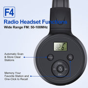 Radio FM digitale pieghevole con cuffie e batteria