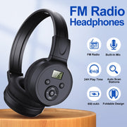 Radio FM digitale pieghevole con cuffie e batteria