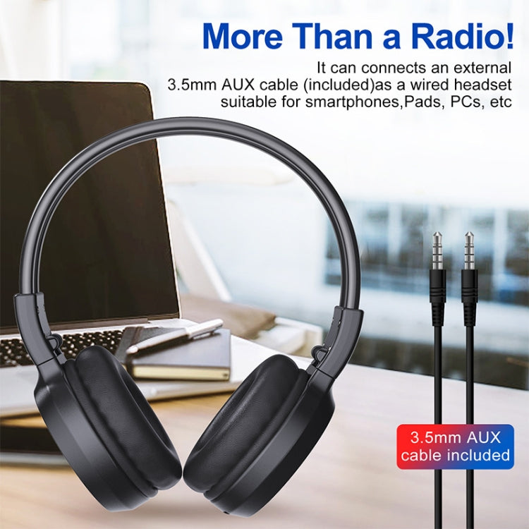 Radio FM digitale pieghevole con cuffie e batteria