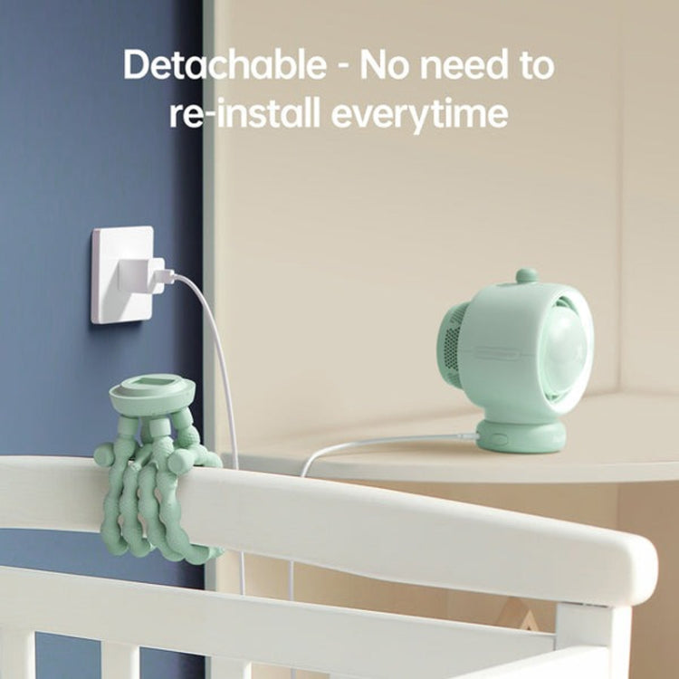 Ventilatore per passeggino JisuLife Life2S Ventilatore per passeggino ad alta velocità con risparmio energetico Mini ventilatore Octopus senza pale con testa oscillante Ventilatore purificatore dell'aria, Life2S