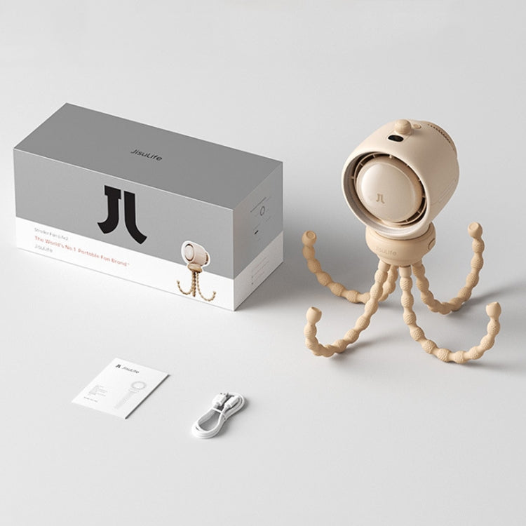Ventilatore per passeggino JisuLife Life2S Ventilatore per passeggino ad alta velocità con risparmio energetico Mini ventilatore Octopus senza pale con testa oscillante Ventilatore purificatore dell'aria, Life2S