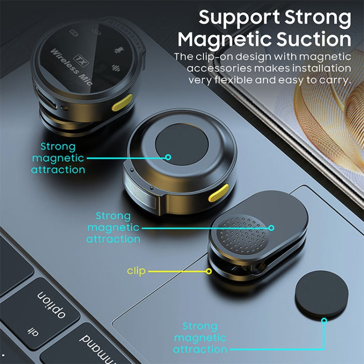 Microfono magnetico wireless per collare con riduzione del rumore e display digitale intelligente J6, Type-C, 8 Pin