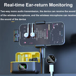 Microfono wireless magnetico con riduzione rumore e display