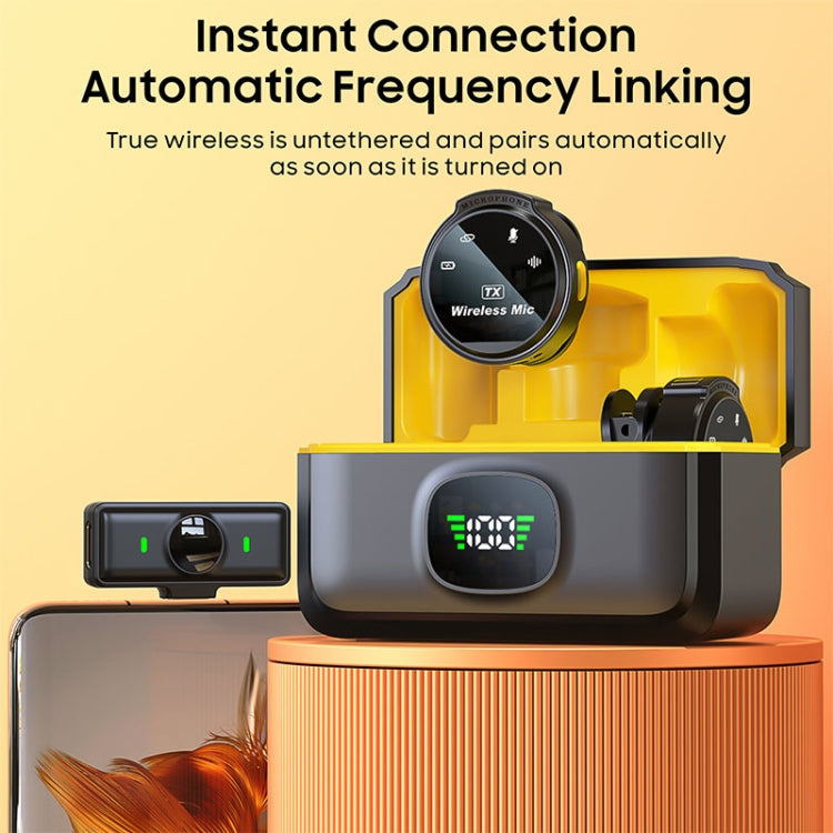 Microfono magnetico wireless per collare con riduzione del rumore e display digitale intelligente J6, Type-C, 8 Pin