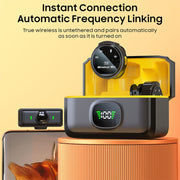 Microfono wireless magnetico con riduzione rumore e display