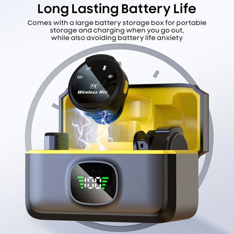 Microfono magnetico wireless per collare con riduzione del rumore e display digitale intelligente J6, Type-C, 8 Pin