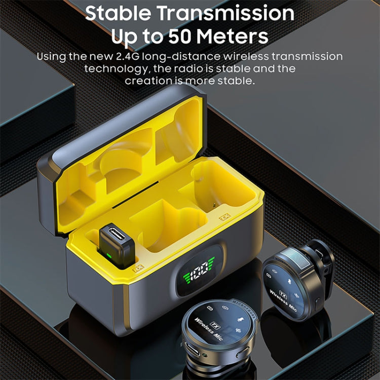 Microfono magnetico wireless per collare con riduzione del rumore e display digitale intelligente J6, Type-C, 8 Pin