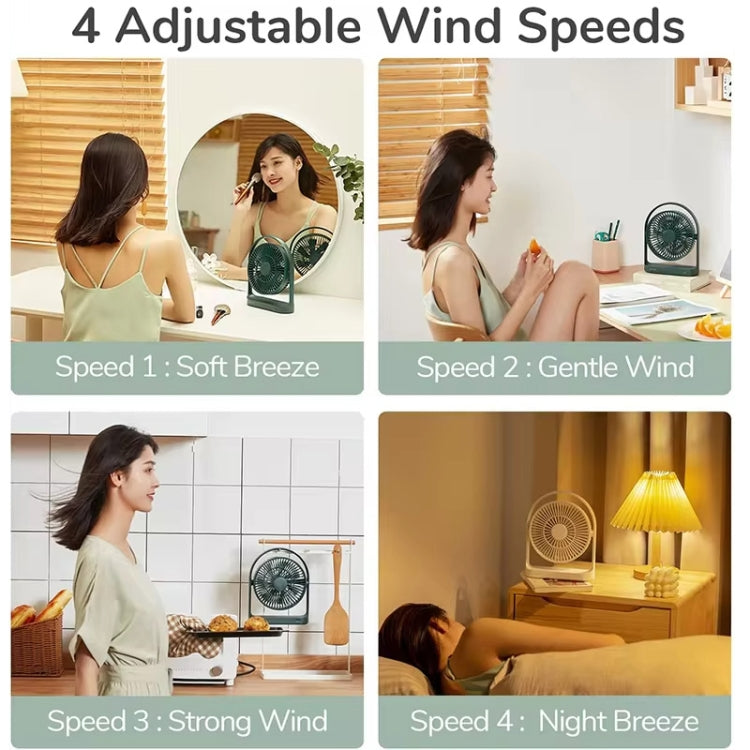 Mini ventilatore da tavolo ricaricabile 4000mAh silenzioso