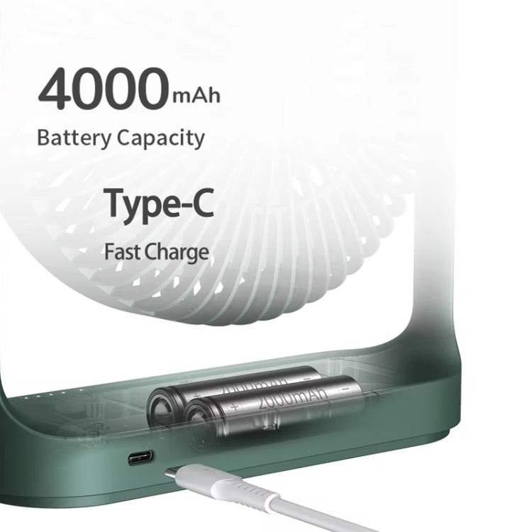 Mini ventilatore da tavolo ricaricabile 4000mAh silenzioso