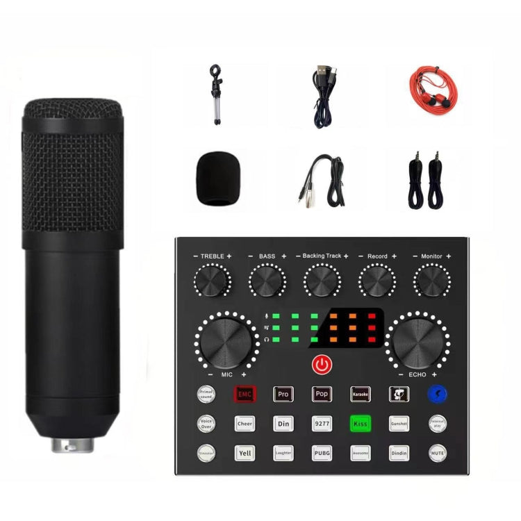 V8S Audio Mixer Live Voice Changer Scheda audio esterna, Black, Gold Triangle Set, Black Triangle Set, Gold Cantilever Set, Black Cantilever Set, Gold Cantilever+Lamp